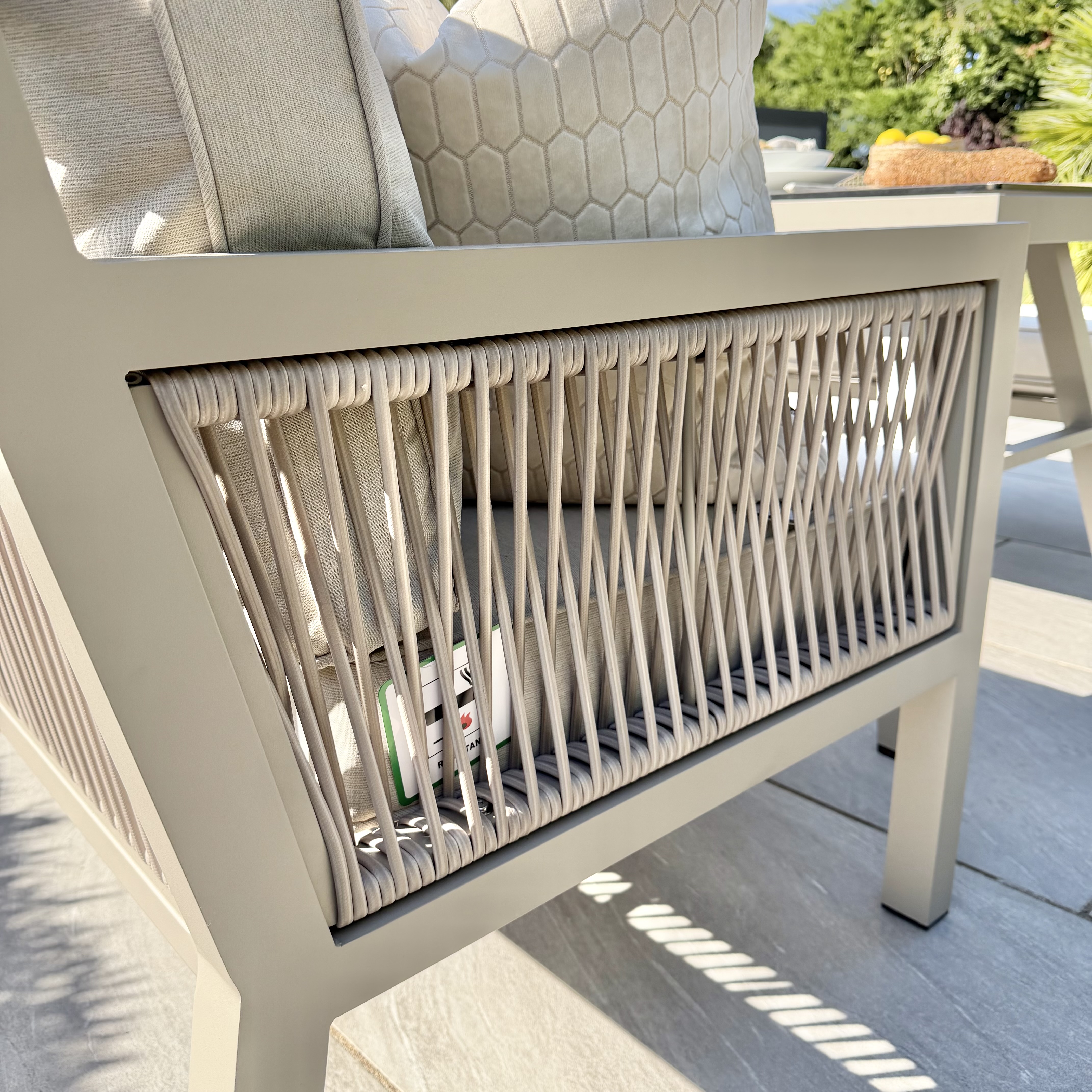 Chimes - Seville Aluminium Casual Corner Dining Set - Left Hand - Champagne